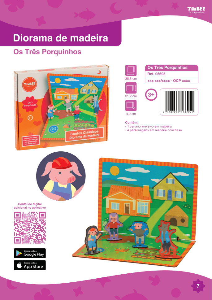 Os Três Porquinhos, linha Contos Clássicos.